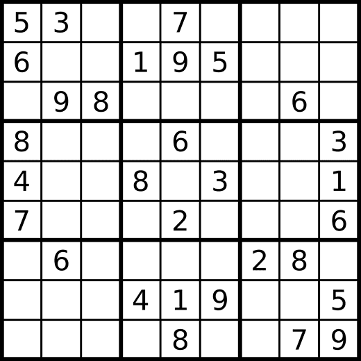 Az eredeti Sudoku versenyfeladvány
