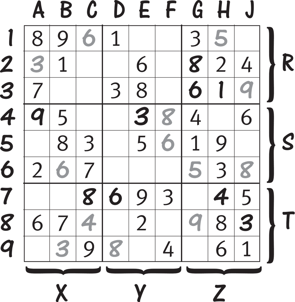 Sudoku steps